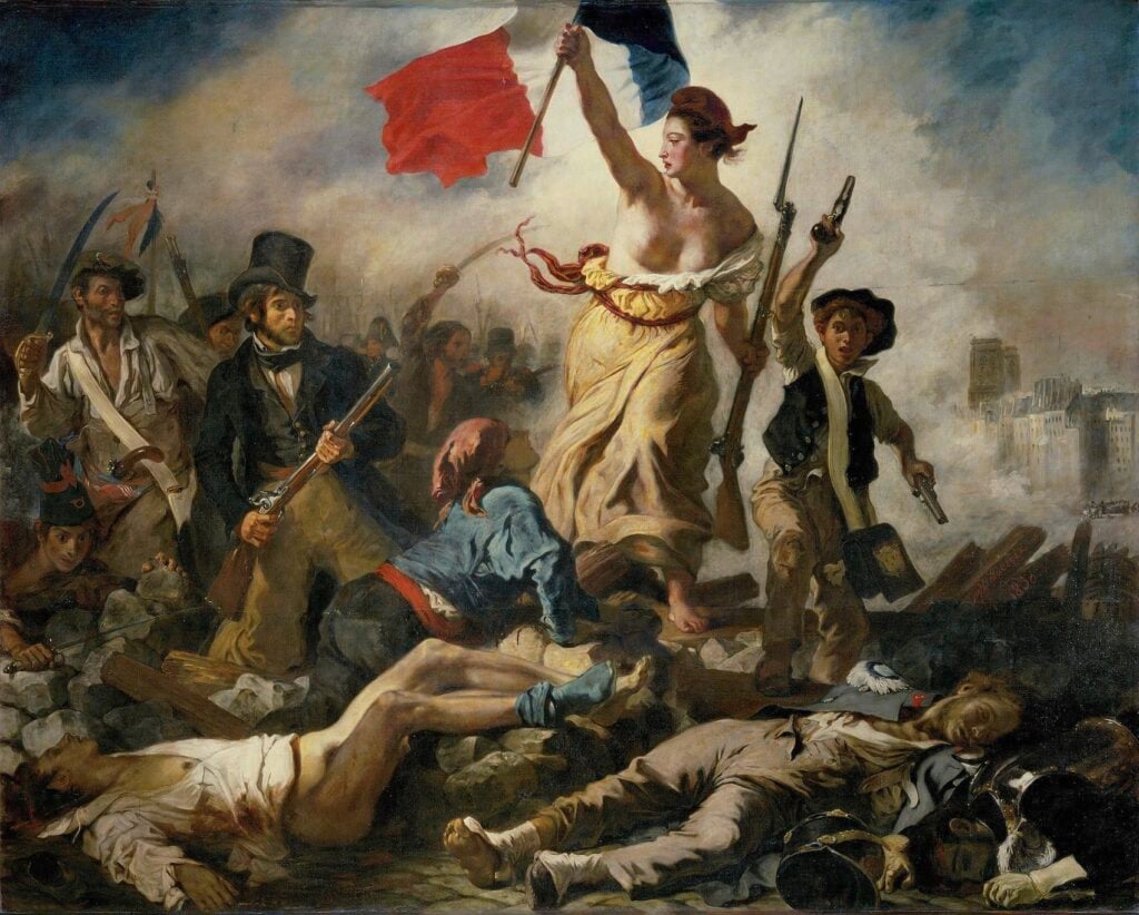 Quadro di Delacroix che celebra il successo della rivoluzione francese